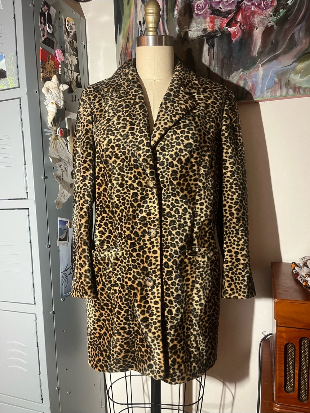 90’s grunge Leopard Print Women's blazer